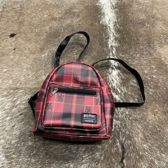 Loungefly Harry Potter Gryffindor Red Plaid Mini Backpack - Picture 1 of 5